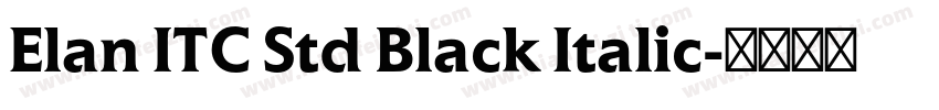Elan ITC Std Black Italic字体转换